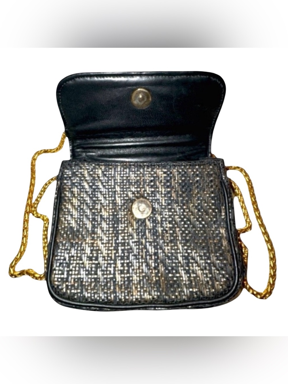 Sondra Roberts Vintage Dual Compartment Crossbody Bag. Brown - Picture 3 of 9